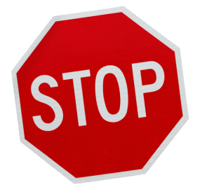 Stopschild-schraeg Stopschild-schraeg